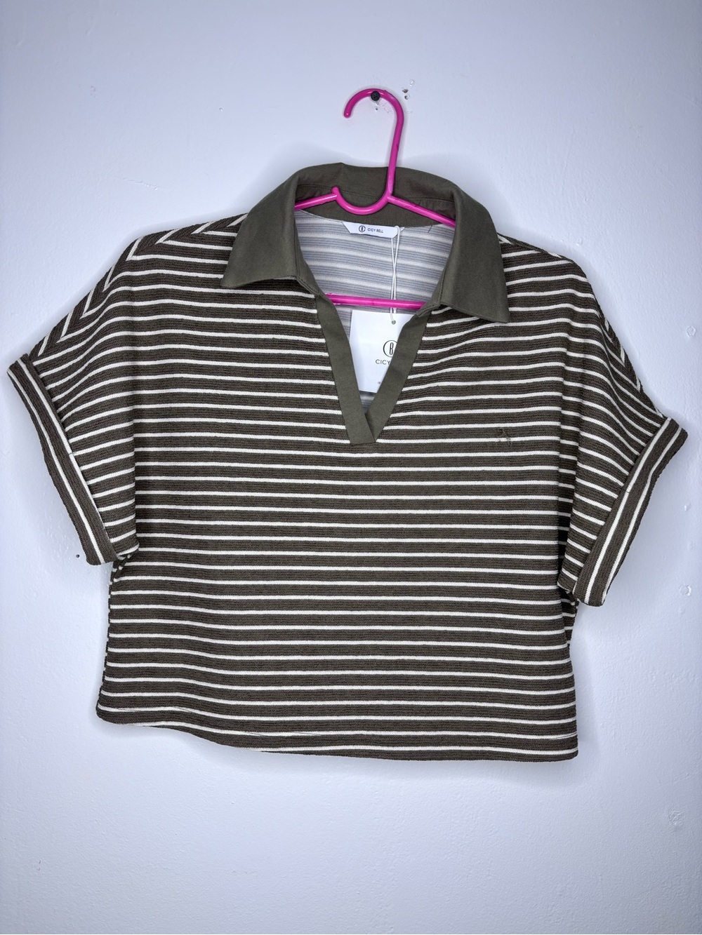 Cicy Bell Striped Crop Top
